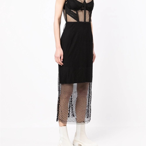 DION LEE WOMEN NET LACE LAYERED DRESS - Picture 2 of 4